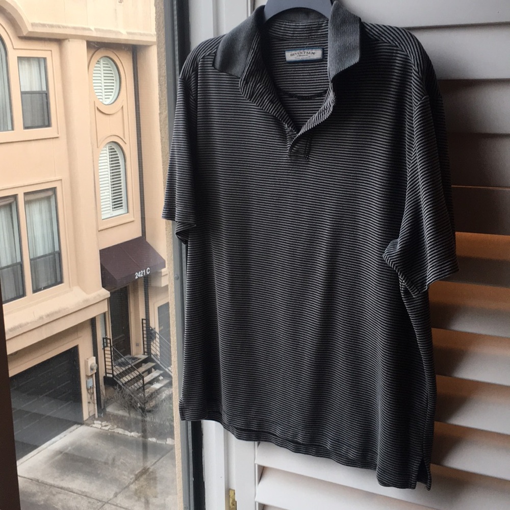 Black and gray striped shirt